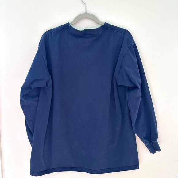 Navy Denver Broncos Long-Sleeve Tee - Size L - Picture 2 of 6